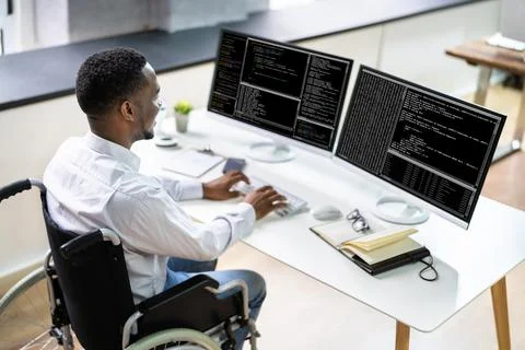 African American Web Developer 写真素材