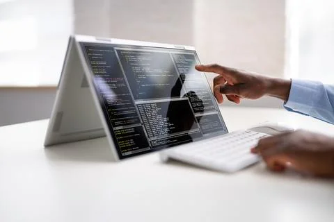 African American Web Developer Programmer Stock Photos