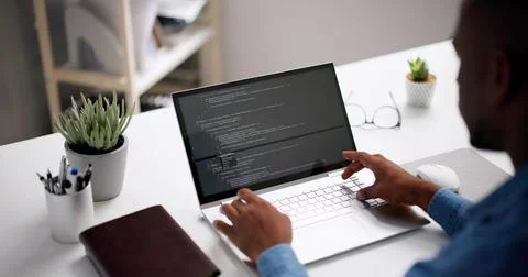 African American Web Developer Programmer 写真素材