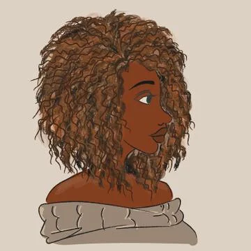 African american woman vector illustration Stock Illustration