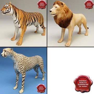 African Animals Collection V1 3D Model