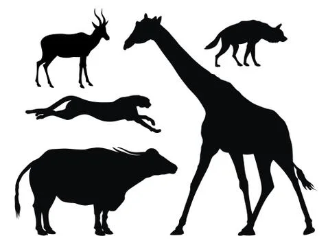 African animals Stock Illustration
