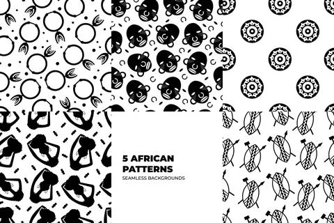African Background Set Stockillustratie