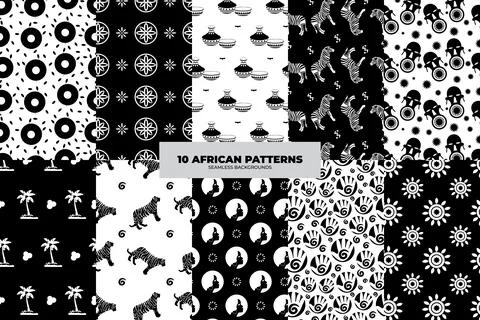 African Background Set Stockillustratie