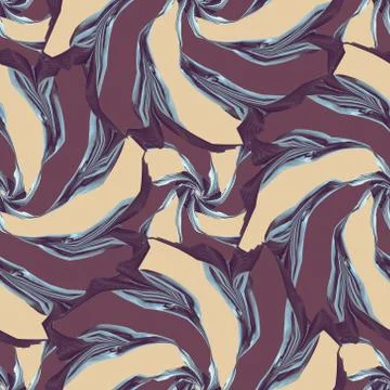 African based twirl flower type seamless pattern Stock Illustration