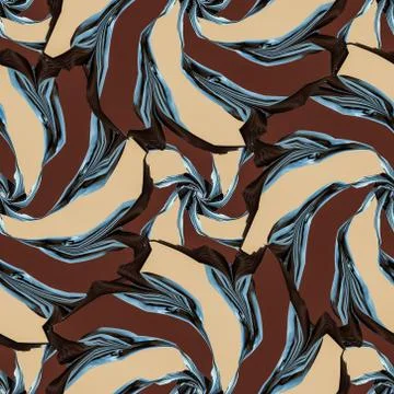 African based twirl flower type seamless pattern Stock Illustration