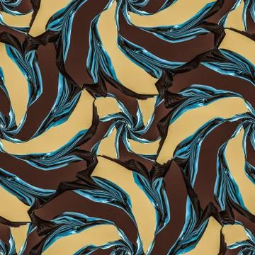 African based twirl flower type seamless pattern Stock Illustration