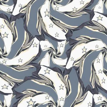 African based twirl flower type seamless pattern Stock Illustration