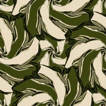 African based twirl flower type seamless pattern Stock Illustration