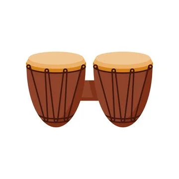 African Bongo Hand Drum Vector Illustrazione stock