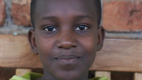 African boy in a local school in Arusha, Tanzania, East Africa, close up Stock Footage 122995452