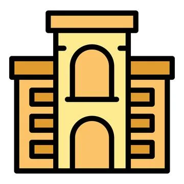 African building icon vector flat Ilustración de archivo