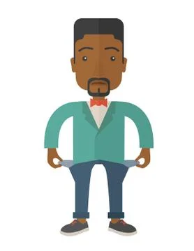 African businessman failed Stock Illustration