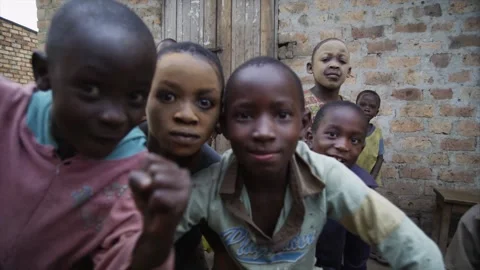 African Children in camera 動画素材 160554257
