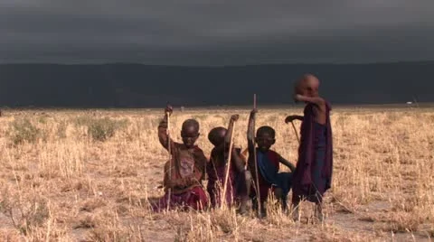 African Children Stock Footage 24655657