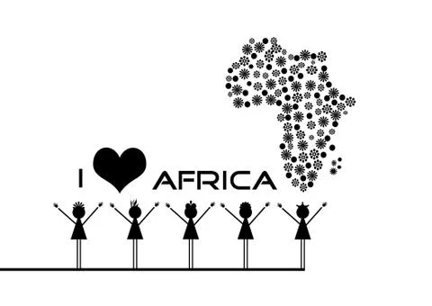 African children Stock Illustration