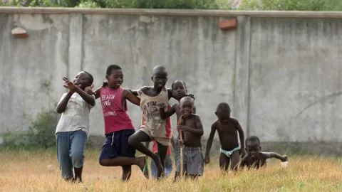 African children posing in front of the camera Stock Footage 158740851