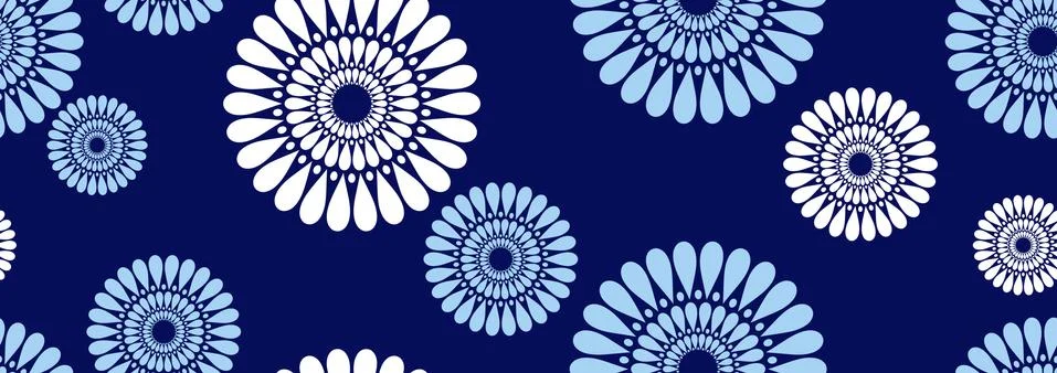 African circle fabric pattern イラスト素材