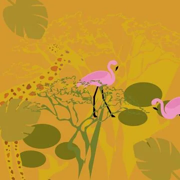 African Collage Stock Illustration