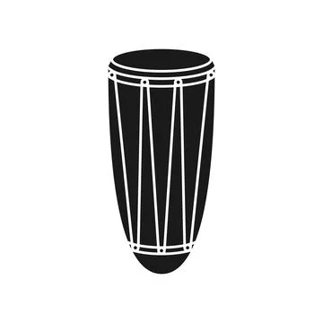 African Conga Hand Drum Vector Illustrazione stock