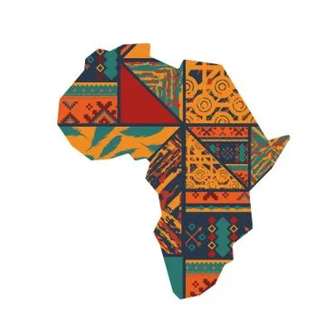 African continent background Stock Illustration