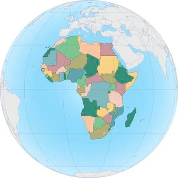 African continent on the Globe Stock Illustration