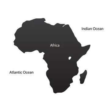 The African continent Stock Illustration