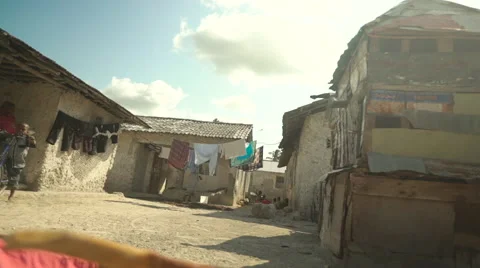African courtyard, with foreground Stock Footage 69048542