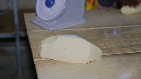African cuting bread dough1 動画素材 157430495