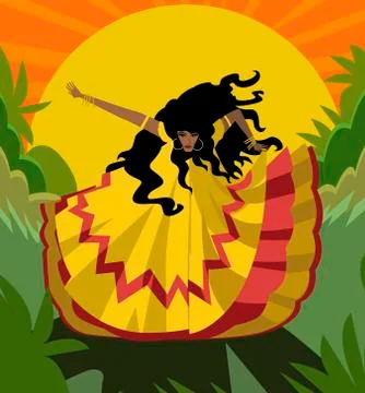 African dance dancer Stock Illustration