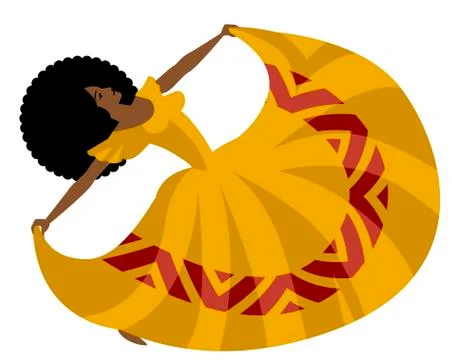 African dance dancer Stock Illustration