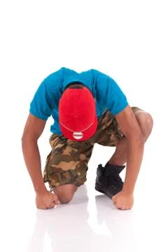 African dancer breakdance Stock Photos