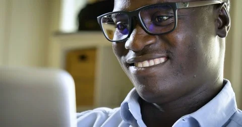 African doctor smiles. concept of medicine in the world Stock Footage