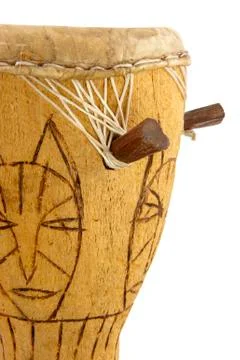 African drum in close up Stock Photos