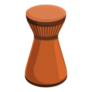 African drum creating rhythmic beats for traditional music Stock Illustration