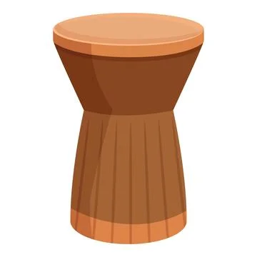 African drum creating rhythmic beats and tribal music Stock Illustration