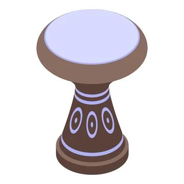 African drum creating rhythmic beats in traditional music performance Stock Illustration