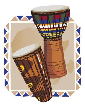 African drums Stock Illustration