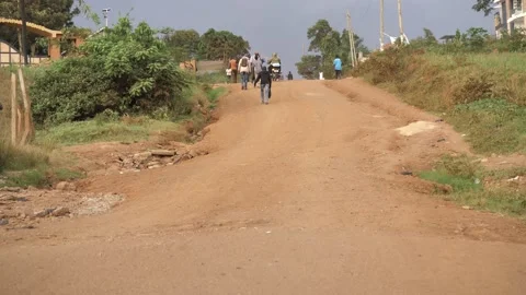 An african dusty Road Stock Footage 233753659