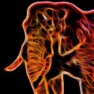 African elephant illustration Stock Illustration