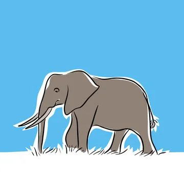 African Elephant Vector illustration Stock Illustration
