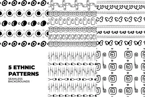 African Ethnic Background Set Stockillustratie