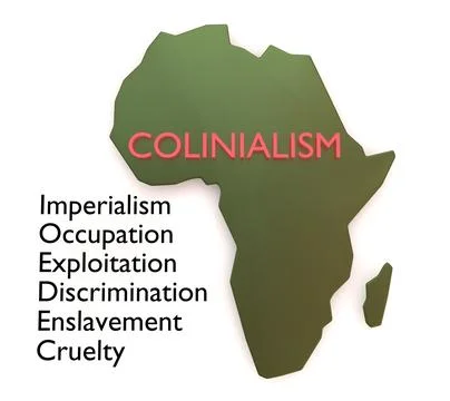 African Exploitation concept Illustrazione stock
