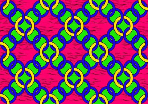 African fabric pattern Stock Illustration