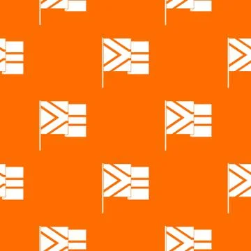 African flag pattern vector orange Stock Illustration