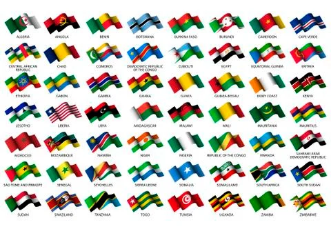 African flags Stock Illustration