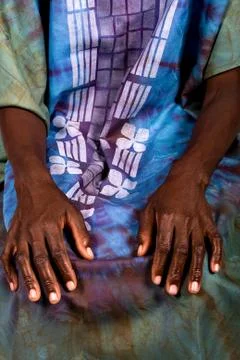African hands portrait Stock Photos