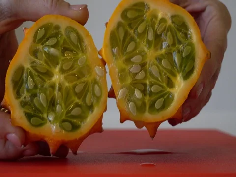 African horned melon 스톡 동영상 76061796