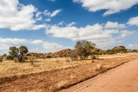 African landscape with dramatic clouds in kenya Foto stock