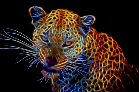 African leopard illustration Stock Illustration